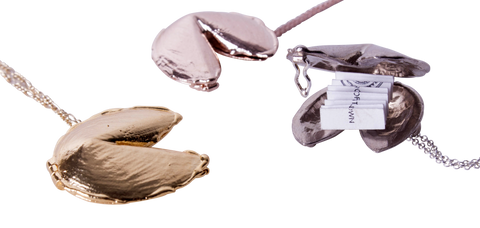 Fortune Cookie Lockets // Silver