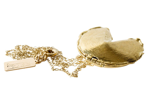 Fortune Cookie Lockets // Brass & Golds